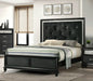 Crown Mark Furniture Lila Full Upholstered Panel Bed in Black B4398-F image