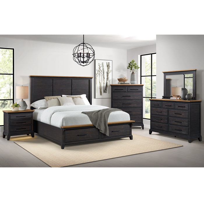 Montrose Dresser and Mirror Set in Espresso & Brown