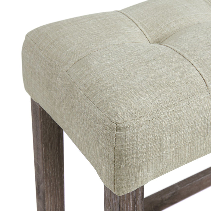 Oak Lawn Grey Bar Table Single Pack (Table + 3 Tan Fabric Stools)