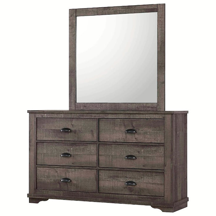 Crown Mark Furniture Coralee Dresser Mirror in Gray