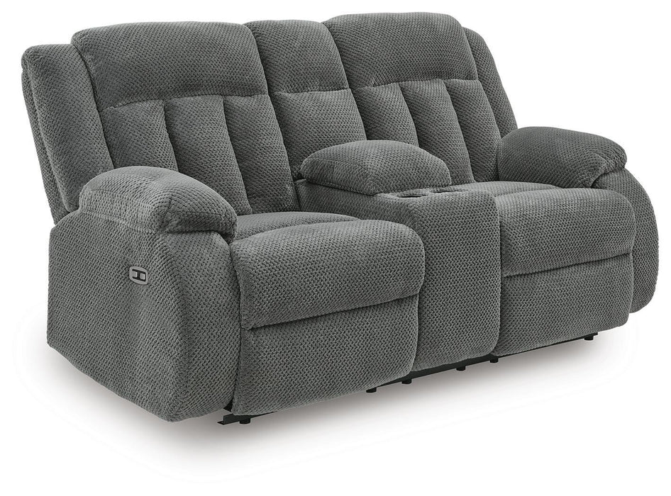 Observation Power Reclining Loveseat with Console - Venta Furnishings (San Antonio,TX)