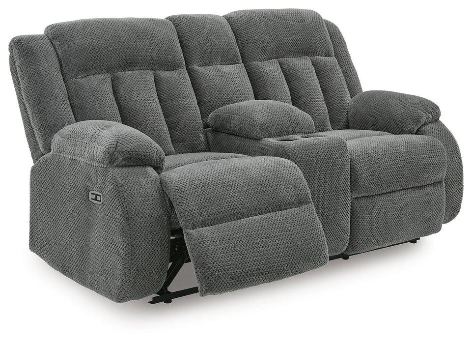 Observation Power Reclining Loveseat with Console - Venta Furnishings (San Antonio,TX)