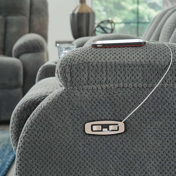 Observation Power Reclining Sofa with Drop Down Table - Venta Furnishings (San Antonio,TX)