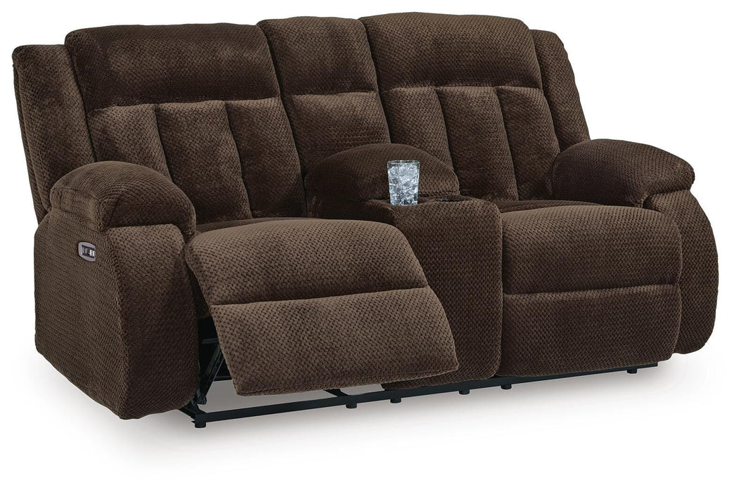 Observation Power Reclining Loveseat with Console - Venta Furnishings (San Antonio,TX)