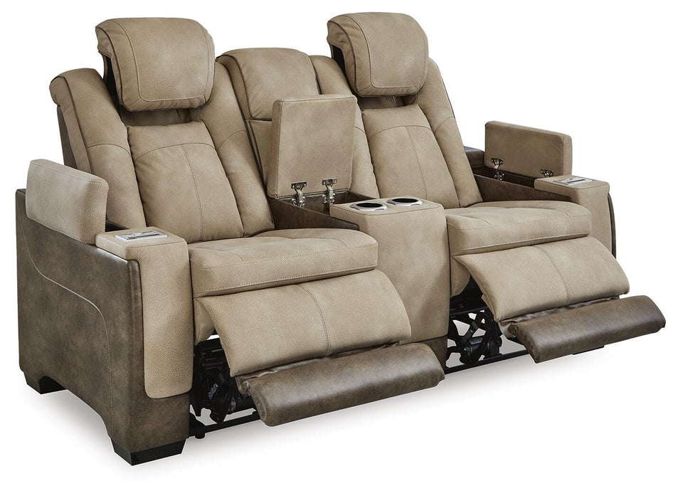 Next-Gen DuraPella Power Reclining Loveseat with Console - Venta Furnishings (San Antonio,TX)