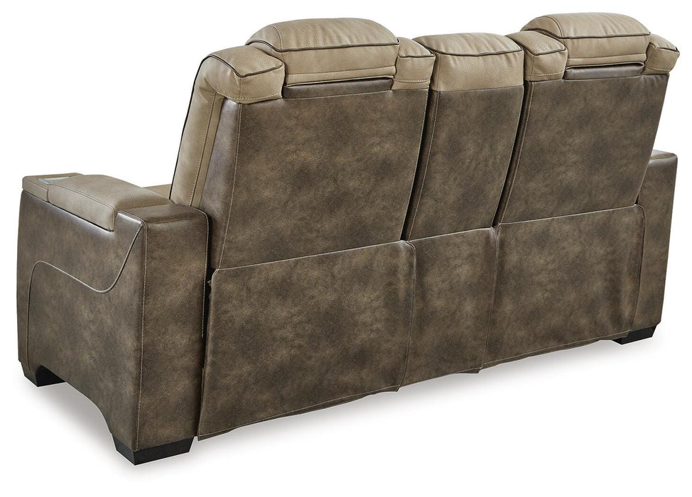 Next-Gen DuraPella Power Reclining Loveseat with Console - Venta Furnishings (San Antonio,TX)