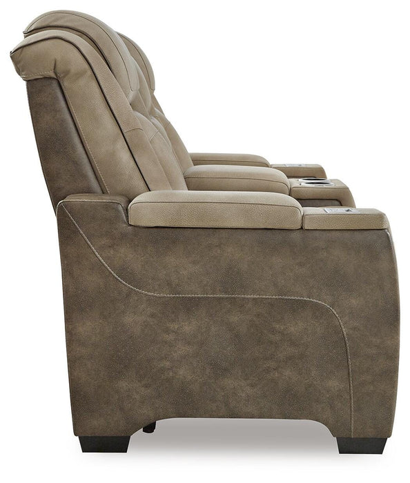 Next-Gen DuraPella Power Reclining Loveseat with Console - Venta Furnishings (San Antonio,TX)