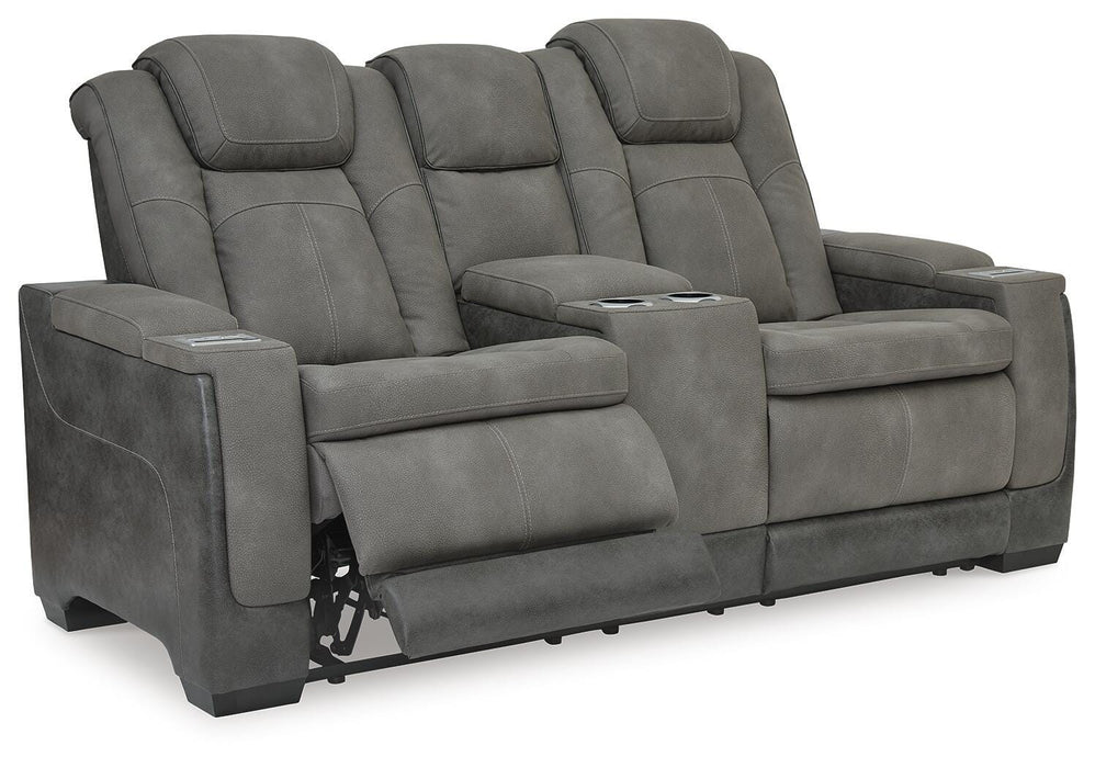 Next-Gen DuraPella Power Reclining Loveseat with Console - Venta Furnishings (San Antonio,TX)
