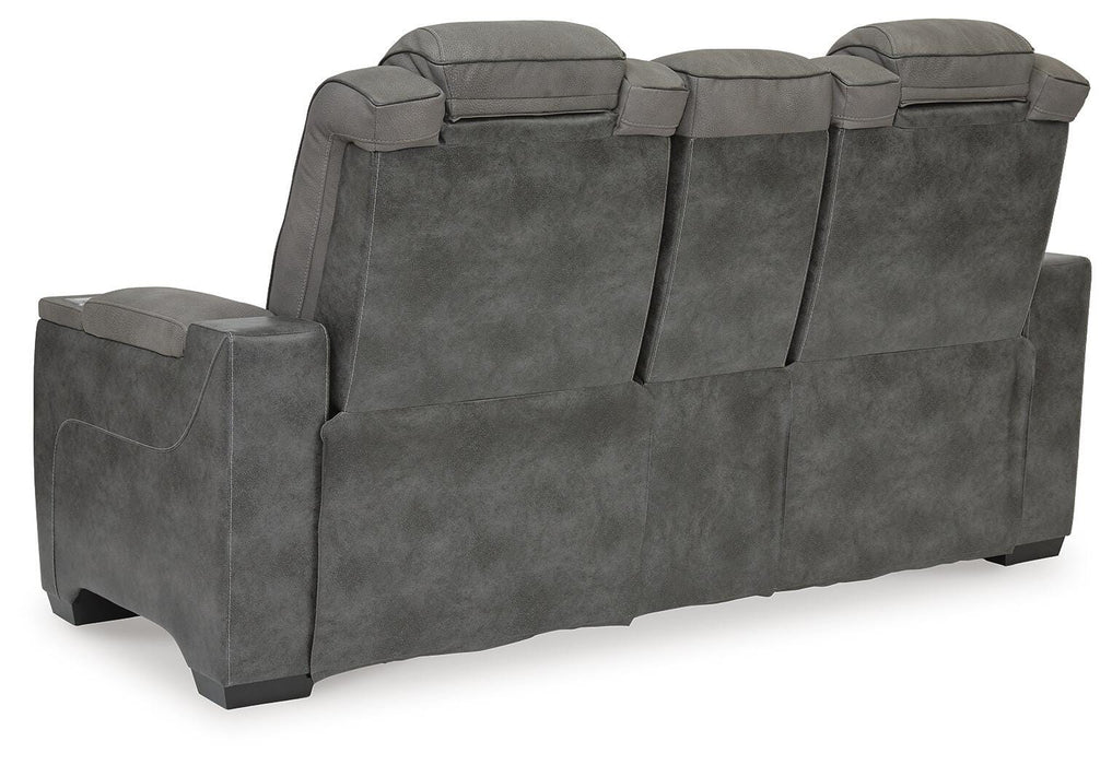 Next-Gen DuraPella Power Reclining Loveseat with Console - Venta Furnishings (San Antonio,TX)