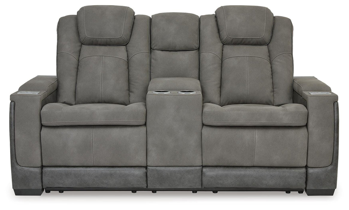 Next-Gen DuraPella Power Reclining Loveseat with Console - Venta Furnishings (San Antonio,TX)