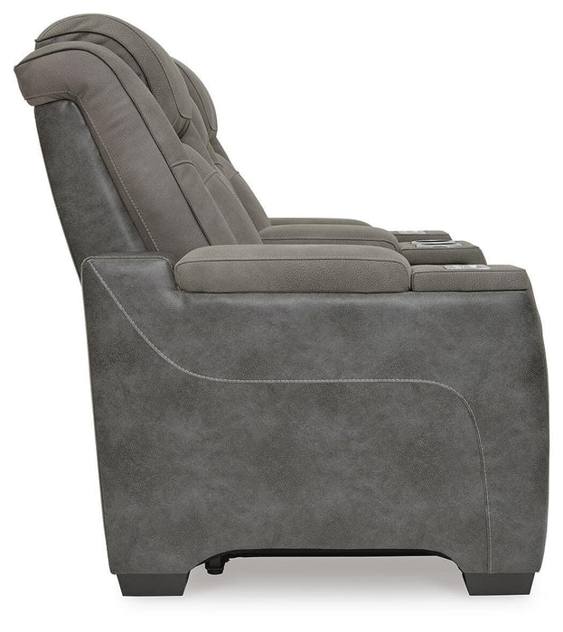 Next-Gen DuraPella Power Reclining Loveseat with Console - Venta Furnishings (San Antonio,TX)