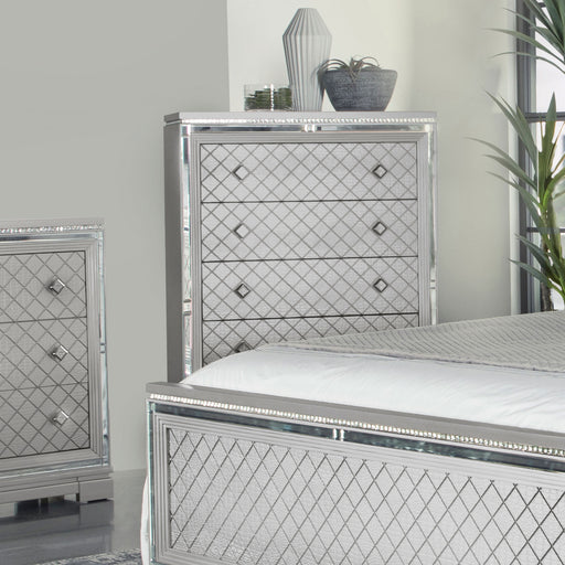 Eleanor Rectangular 5-drawer Chest Metallic image