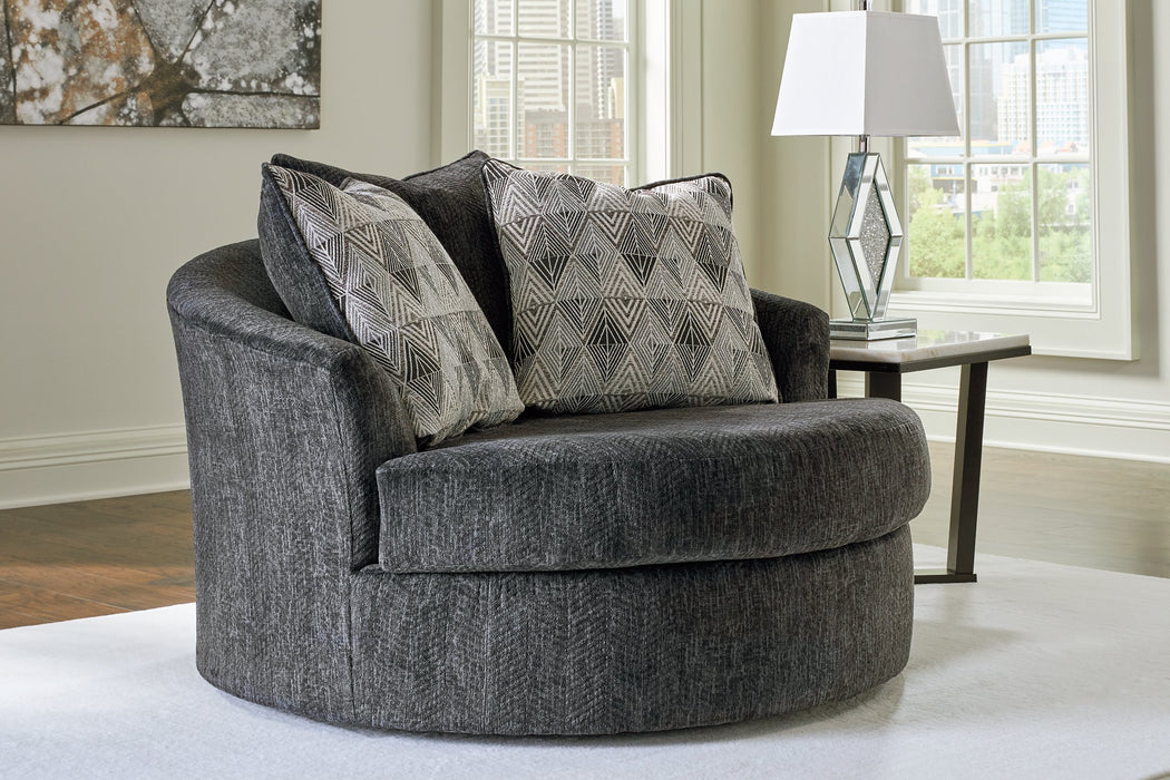 Biddeford Oversized Swivel Accent Chair - Venta Furnishings (San Antonio,TX)