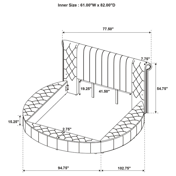 Sonya Panel Floor Storage Bed