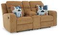 Kanlow Reclining Loveseat with Console - Venta Furnishings (San Antonio,TX)