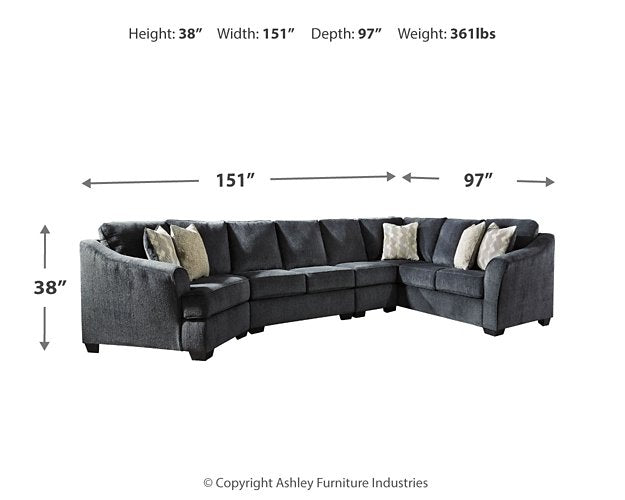 Eltmann Sectional with Cuddler - Venta Furnishings (San Antonio,TX)