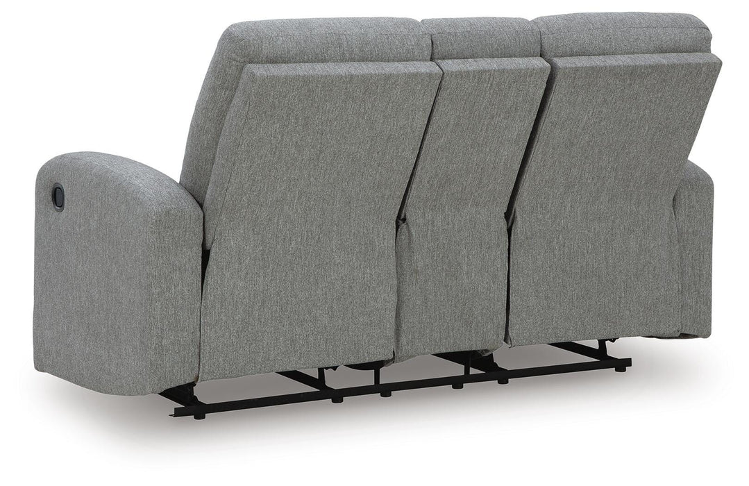 Gauntlet Reclining Loveseat with Console - Venta Furnishings (San Antonio,TX)