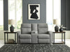 Gauntlet Reclining Loveseat with Console - Venta Furnishings (San Antonio,TX)