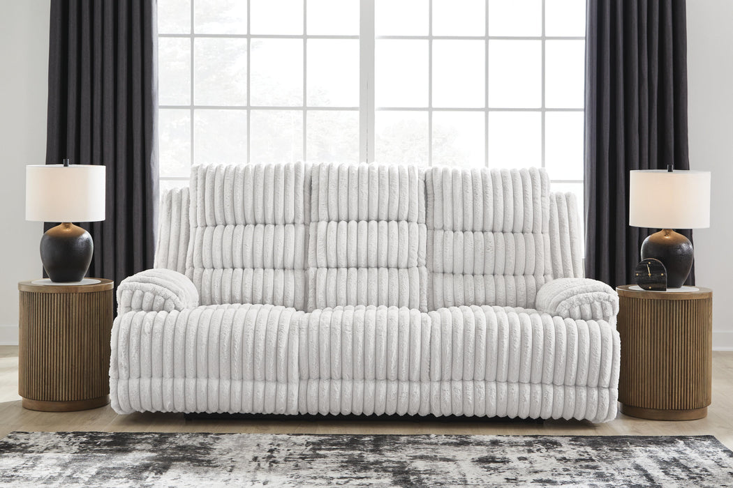 Rhines Falls Power Reclining Sofa with Drop Down Table - Venta Furnishings (San Antonio,TX)