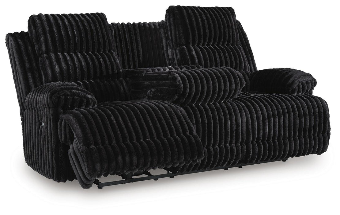 Rhine Falls Power Reclining Sofa with Drop Down Table - Venta Furnishings (San Antonio,TX)