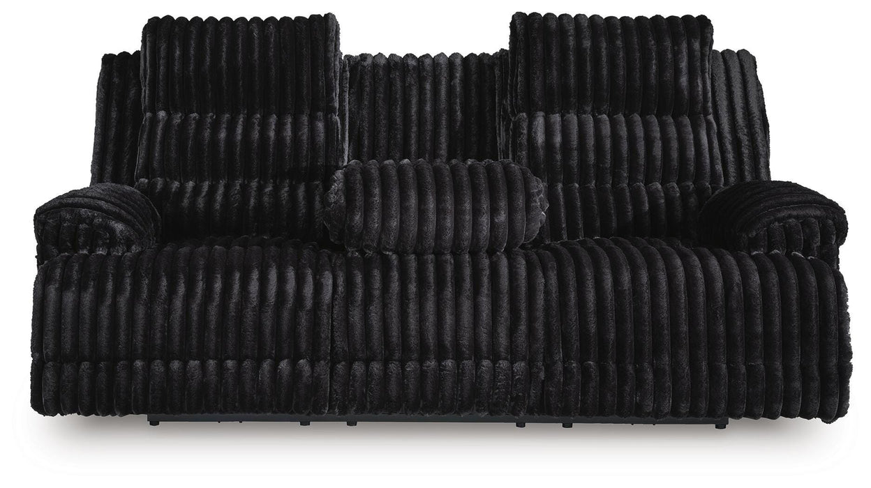 Rhine Falls Power Reclining Sofa with Drop Down Table - Venta Furnishings (San Antonio,TX)