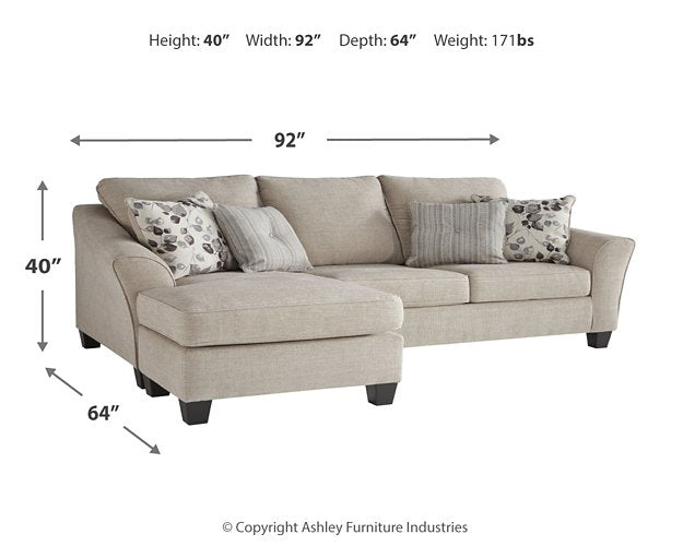 Abney Sofa Chaise - Venta Furnishings (San Antonio,TX)