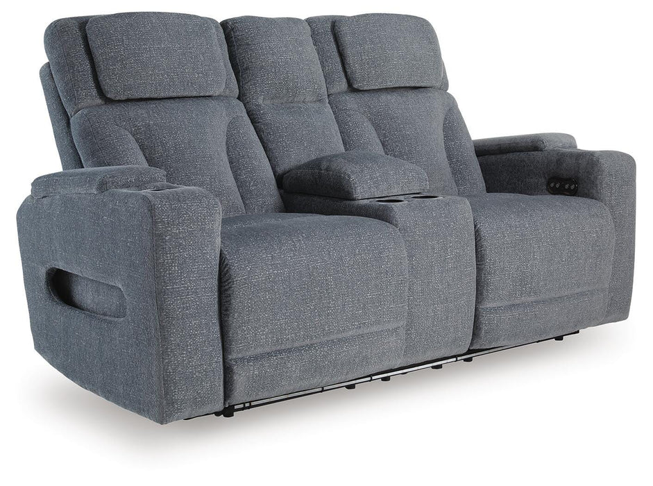 Studio Cave Power Reclining Loveseat with Console - Venta Furnishings (San Antonio,TX)