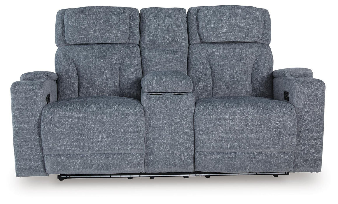 Studio Cave Power Reclining Loveseat with Console - Venta Furnishings (San Antonio,TX)