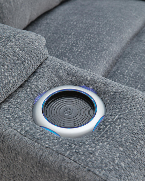 Studio Cave Power Reclining Loveseat with Console - Venta Furnishings (San Antonio,TX)