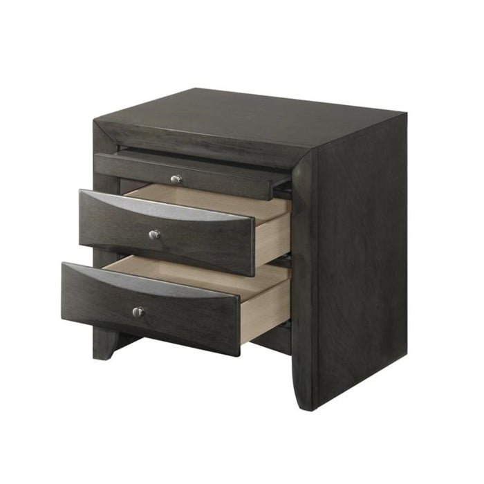 Crown Mark Emily Nightstand in Grey