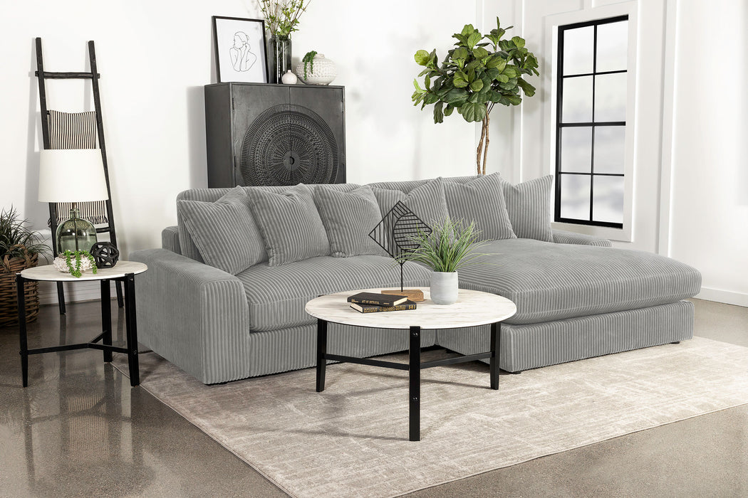 Blaine Upholstered Reversible Sectional Fog image