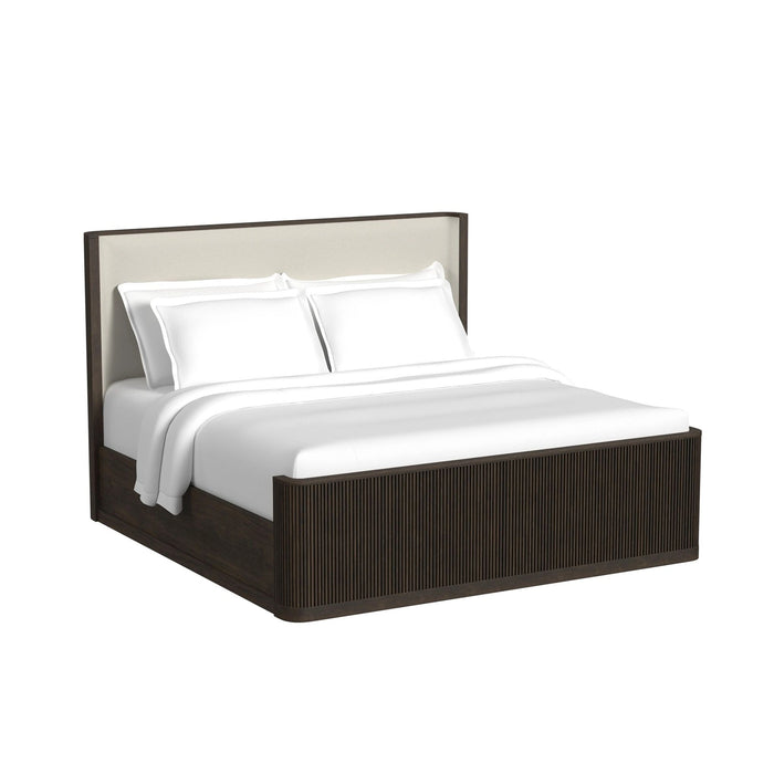 Sylvie UPH Bedroom Set with White Fabric
