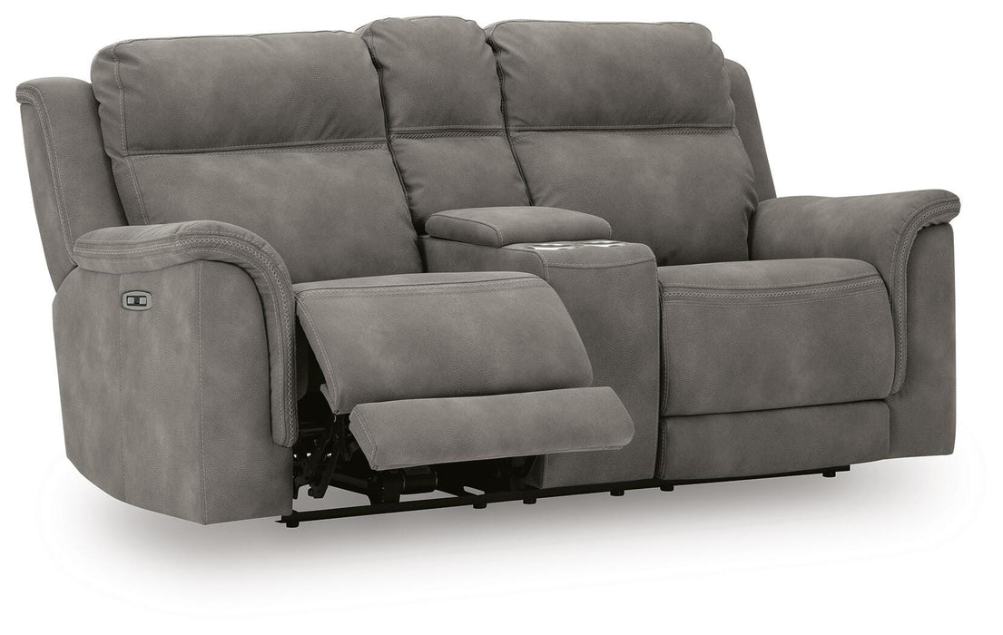 Next-Gen DuraPella Power Reclining Loveseat with Console - Venta Furnishings (San Antonio,TX)