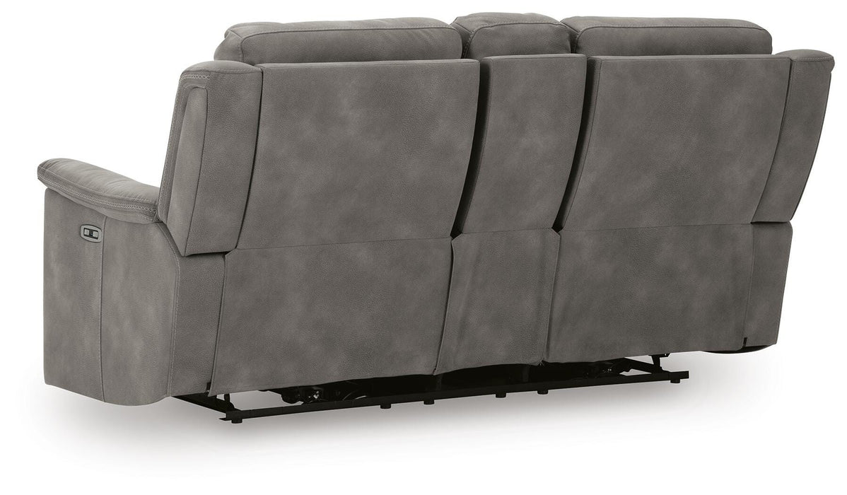 Next-Gen DuraPella Power Reclining Loveseat with Console - Venta Furnishings (San Antonio,TX)