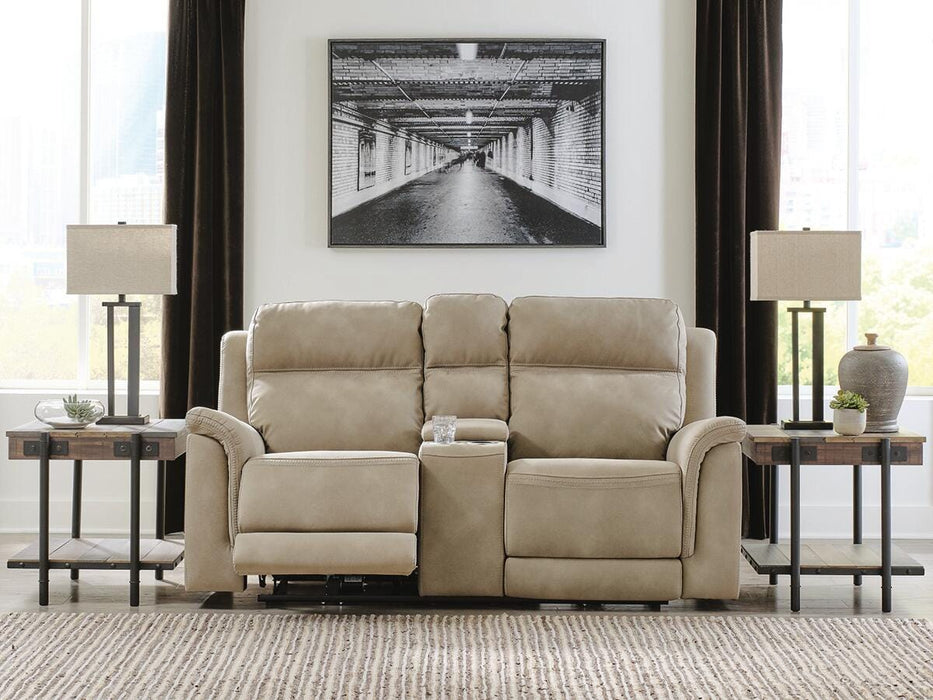 Next-Gen DuraPella Power Reclining Loveseat with Console - Venta Furnishings (San Antonio,TX)