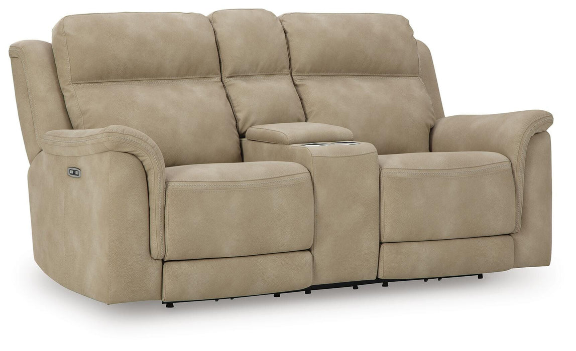 Next-Gen DuraPella Power Reclining Loveseat with Console - Venta Furnishings (San Antonio,TX)