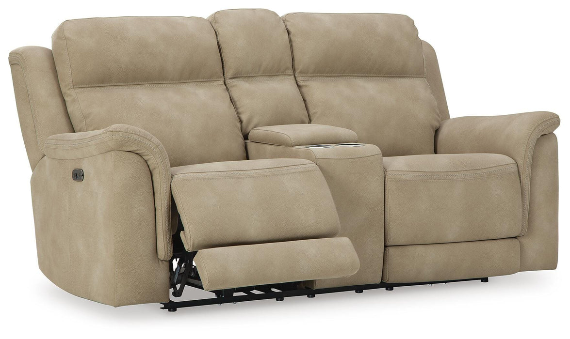 Next-Gen DuraPella Power Reclining Loveseat with Console - Venta Furnishings (San Antonio,TX)