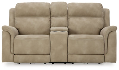 Next-Gen DuraPella Power Reclining Loveseat with Console - Venta Furnishings (San Antonio,TX)