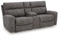 Next-Gen DuraPella Power Reclining Sectional Loveseat with Console - Venta Furnishings (San Antonio,TX)