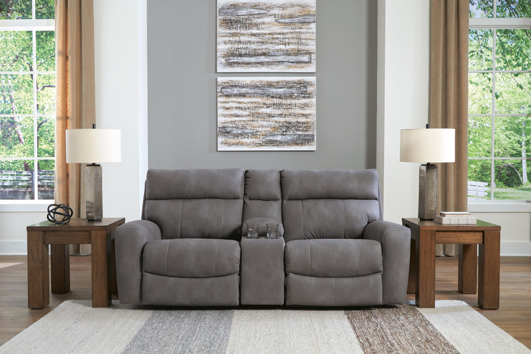 Next-Gen DuraPella Power Reclining Sectional Loveseat with Console - Venta Furnishings (San Antonio,TX)