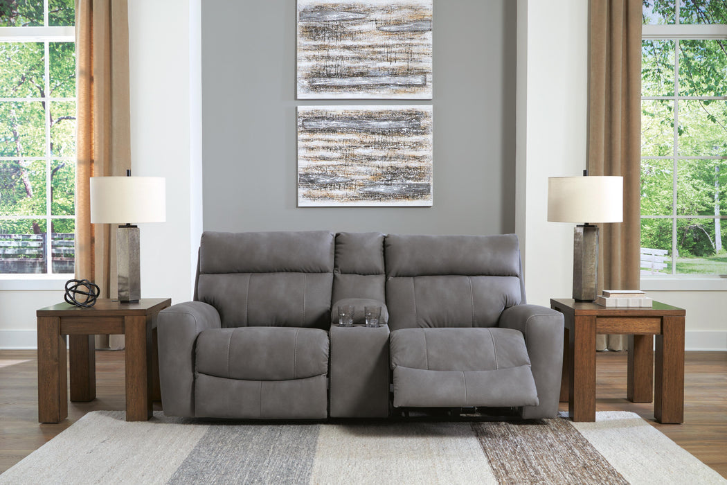 Next-Gen DuraPella Power Reclining Sectional Loveseat with Console - Venta Furnishings (San Antonio,TX)