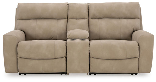 Next-Gen DuraPella Power Reclining Sectional Loveseat with Console - Venta Furnishings (San Antonio,TX)