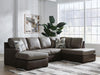 Castille Way Sleeper Sectional with Chaise - Venta Furnishings (San Antonio,TX)