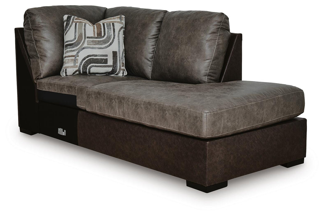 Castille Way Sleeper Sectional with Chaise - Venta Furnishings (San Antonio,TX)
