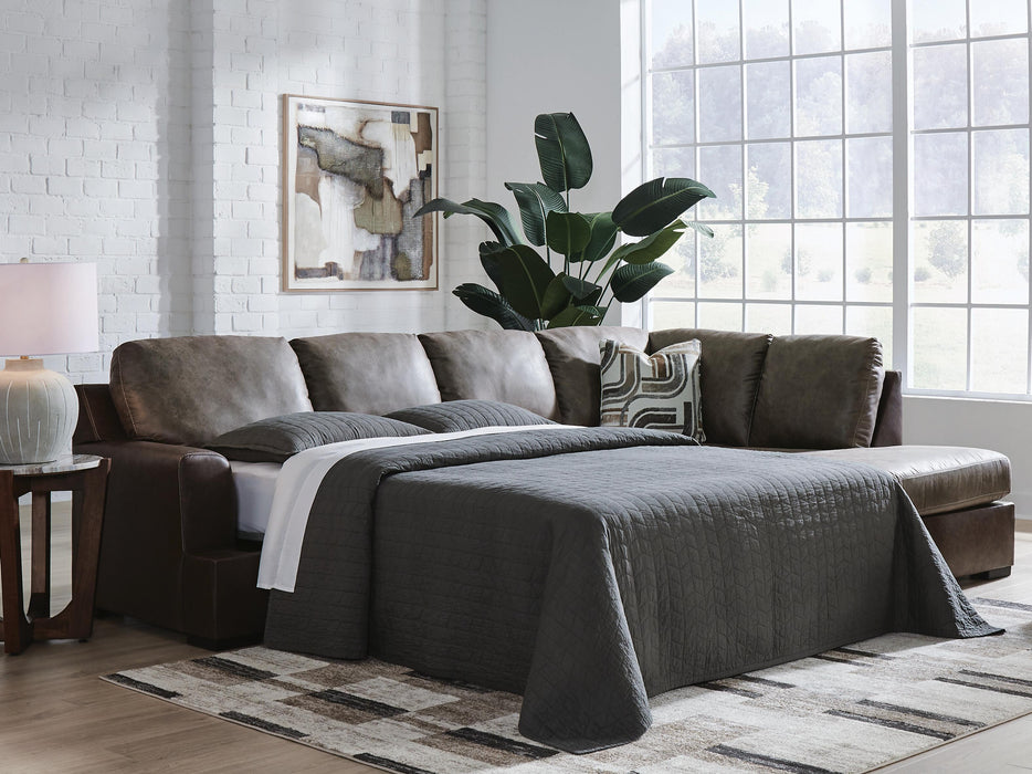 Castille Way Sleeper Sectional with Chaise - Venta Furnishings (San Antonio,TX)