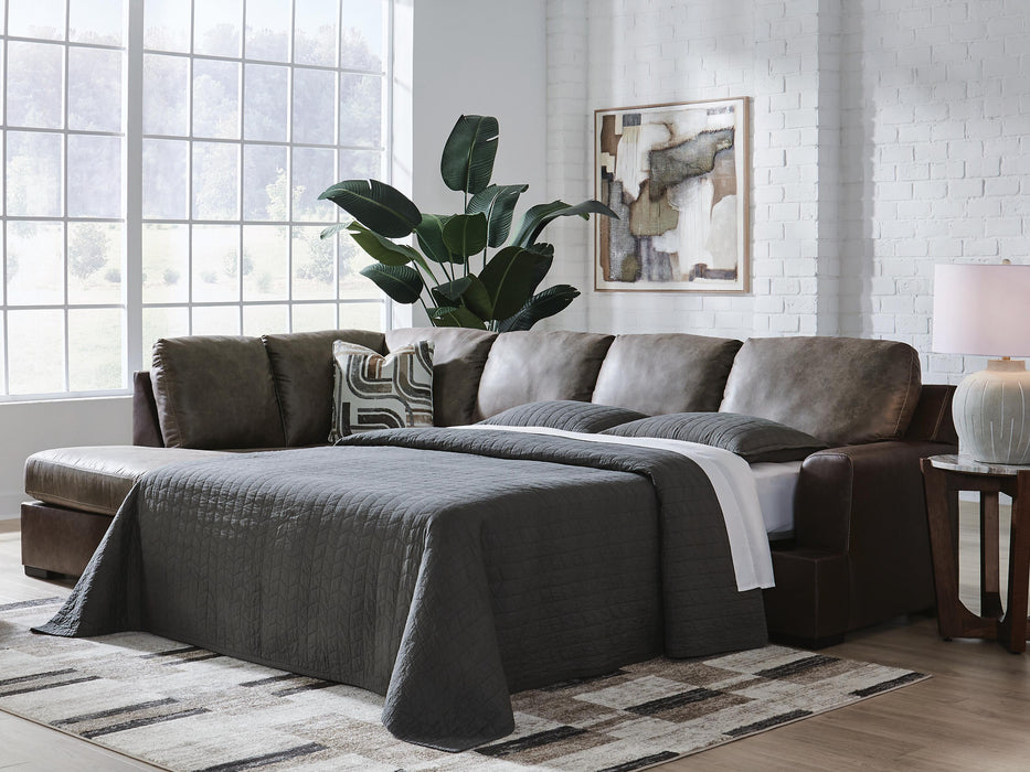 Castille Way Sleeper Sectional with Chaise - Venta Furnishings (San Antonio,TX)
