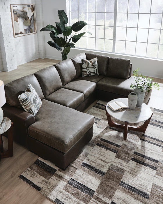 Castille Way Sleeper Sectional with Chaise - Venta Furnishings (San Antonio,TX)
