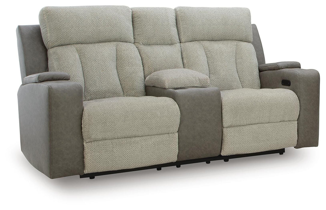 WhipLash Power Reclining Loveseat with Console - Venta Furnishings (San Antonio,TX)