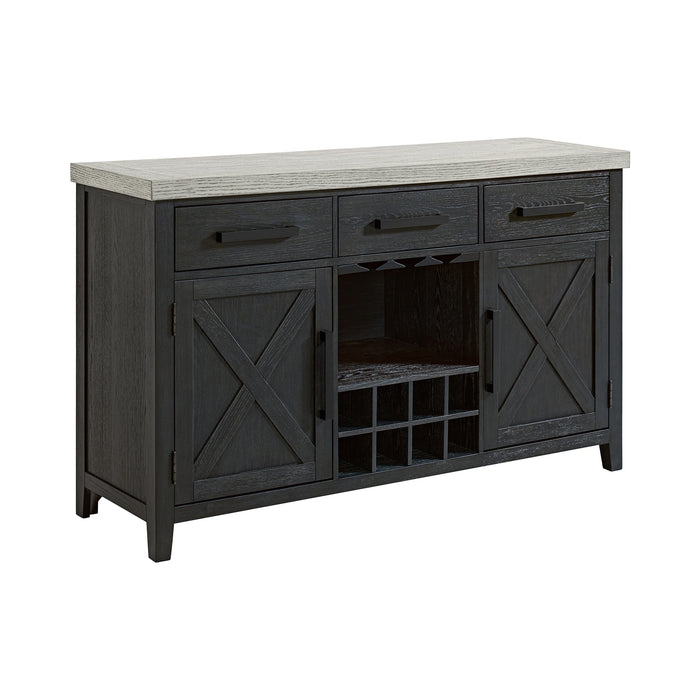 Axel Server in Light Grey and Espresso