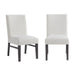 Elements International Breckenridge Dining Side Chair With Boucle Snow (Set of 2) in Black image